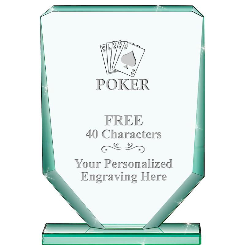 6" JADE RECTANGLE CRYSTAL AWAR