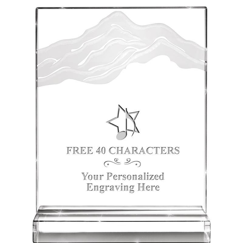 6"x8" CRYSTAL FROSTED MOUNTAIN