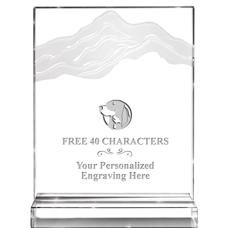 6"x8" CRYSTAL FROSTED MOUNTAIN