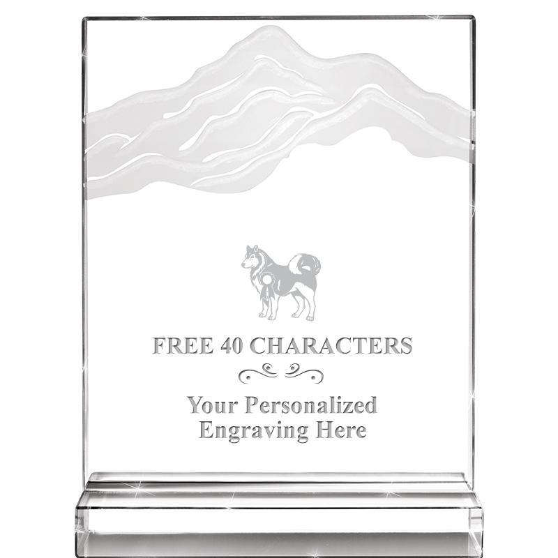 6"x8" CRYSTAL FROSTED MOUNTAIN