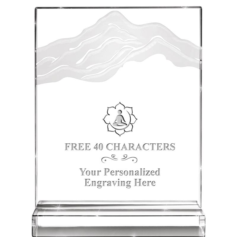 6"x8" CRYSTAL FROSTED MOUNTAIN