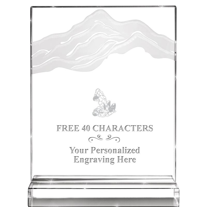 6"x8" CRYSTAL FROSTED MOUNTAIN