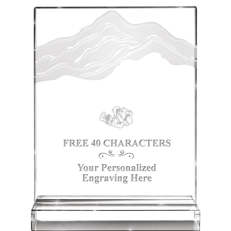 6"x8" CRYSTAL FROSTED MOUNTAIN