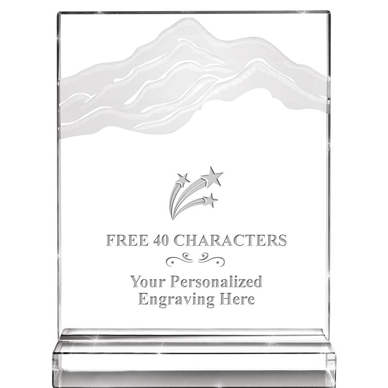 6"x8" CRYSTAL FROSTED MOUNTAIN