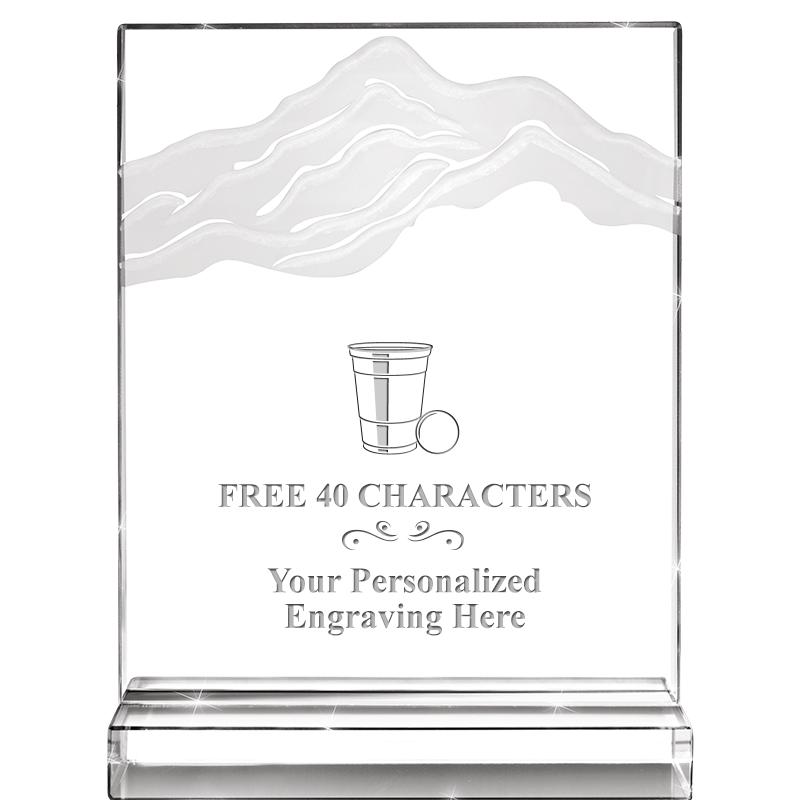 6"x8" CRYSTAL FROSTED MOUNTAIN