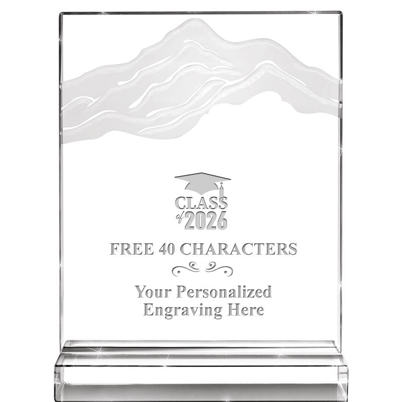 6"x8" CRYSTAL FROSTED MOUNTAIN