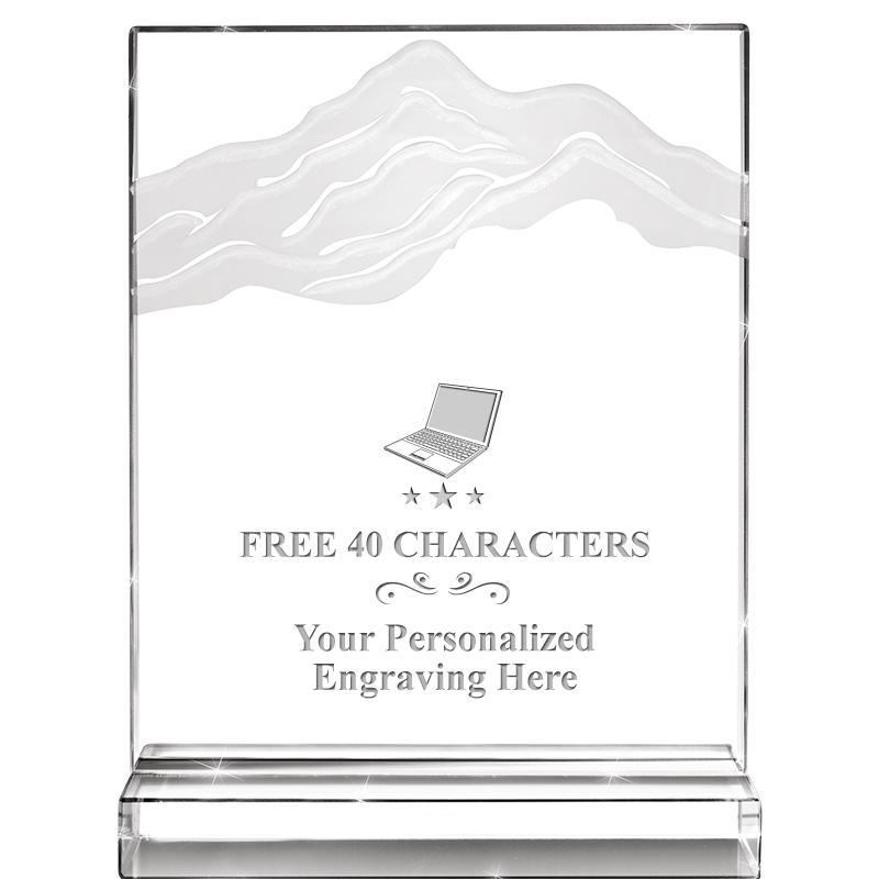 6"x8" CRYSTAL FROSTED MOUNTAIN