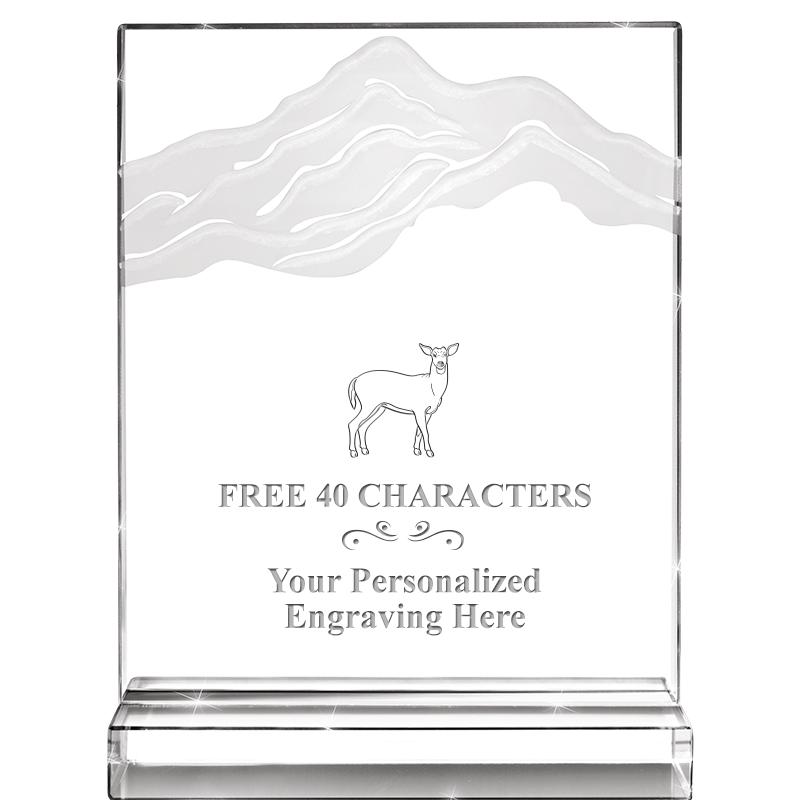 6"x8" CRYSTAL FROSTED MOUNTAIN