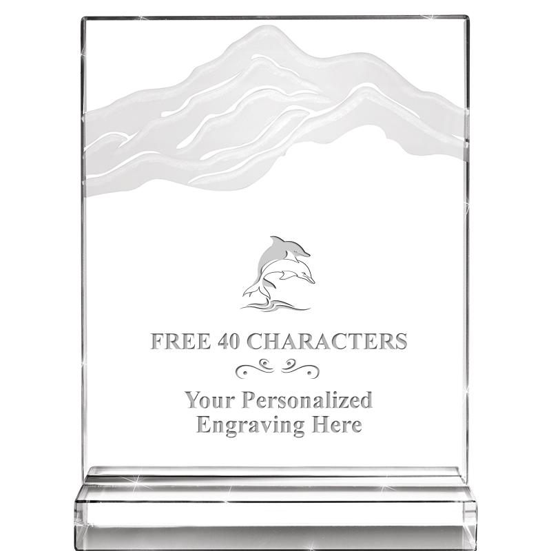 6"x8" CRYSTAL FROSTED MOUNTAIN