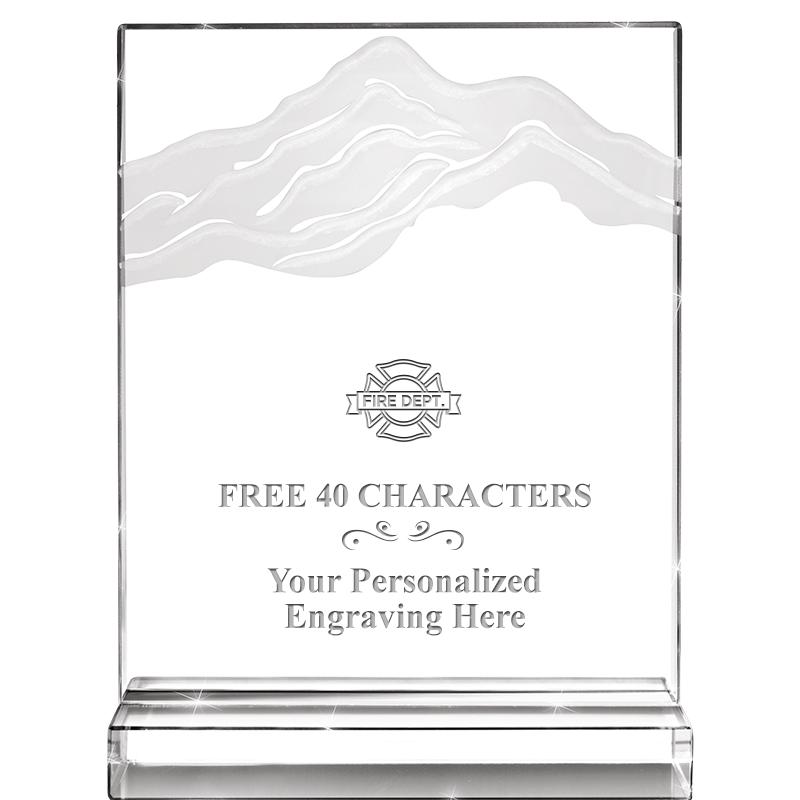 6"x8" CRYSTAL FROSTED MOUNTAIN