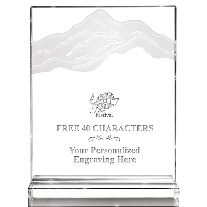 6"x8" CRYSTAL FROSTED MOUNTAIN