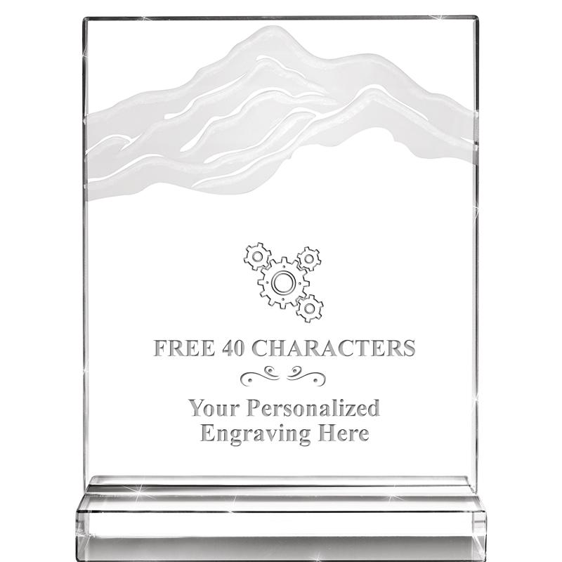 6"x8" CRYSTAL FROSTED MOUNTAIN