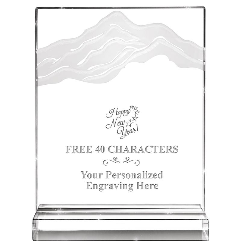 6"x8" CRYSTAL FROSTED MOUNTAIN