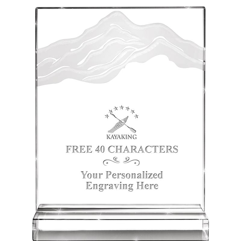 6"x8" CRYSTAL FROSTED MOUNTAIN