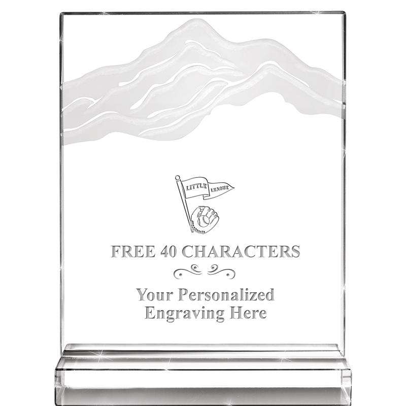 6"x8" CRYSTAL FROSTED MOUNTAIN