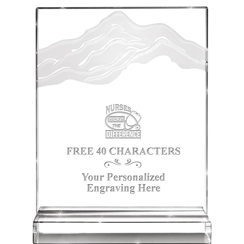 6"x8" CRYSTAL FROSTED MOUNTAIN