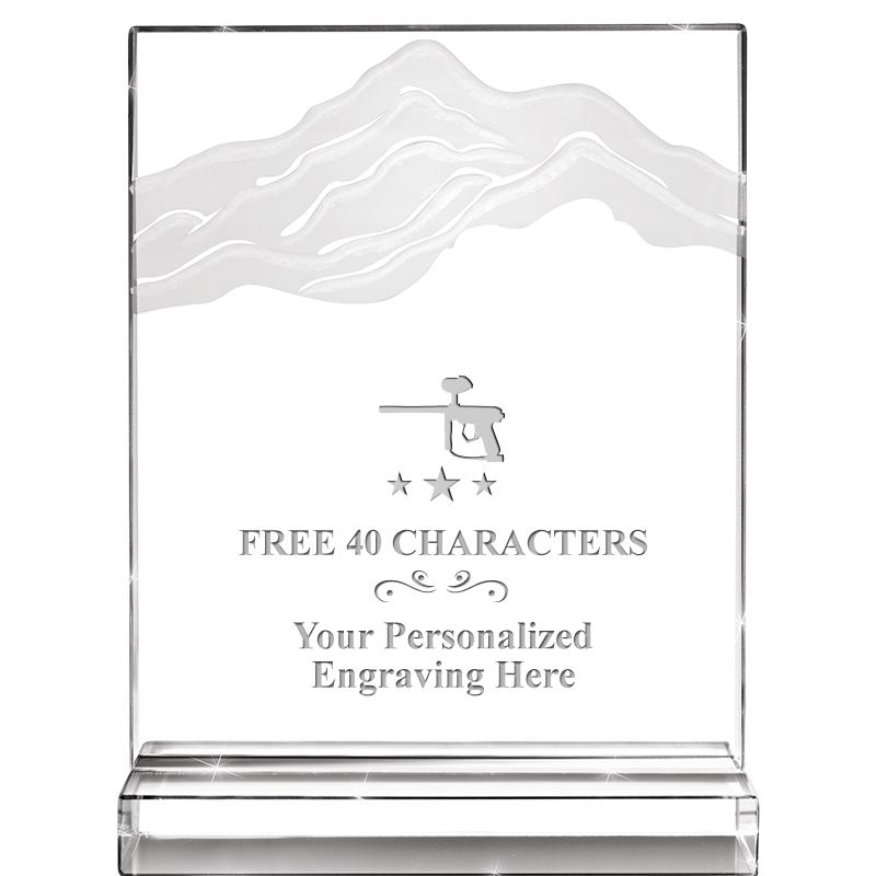 6"x8" CRYSTAL FROSTED MOUNTAIN