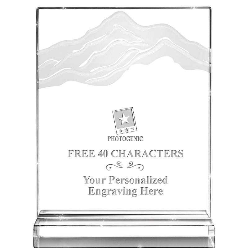 6"x8" CRYSTAL FROSTED MOUNTAIN