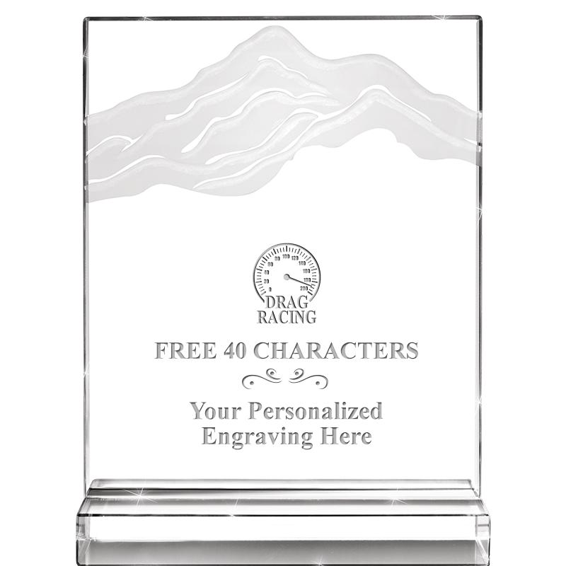 6"x8" CRYSTAL FROSTED MOUNTAIN