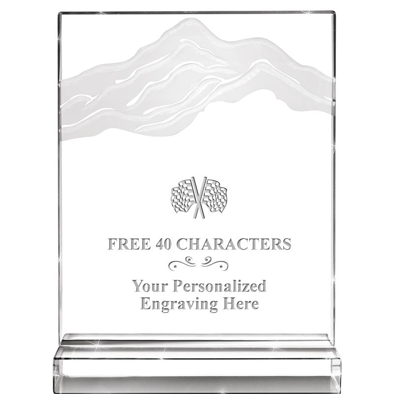 6"x8" CRYSTAL FROSTED MOUNTAIN