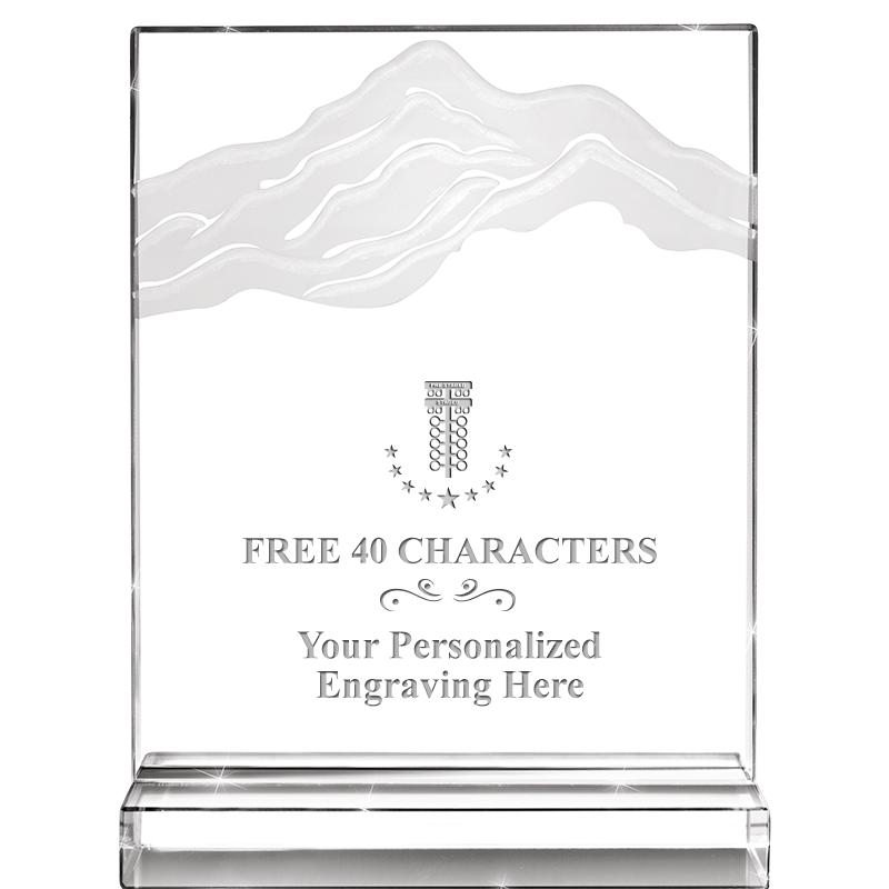 6"x8" CRYSTAL FROSTED MOUNTAIN