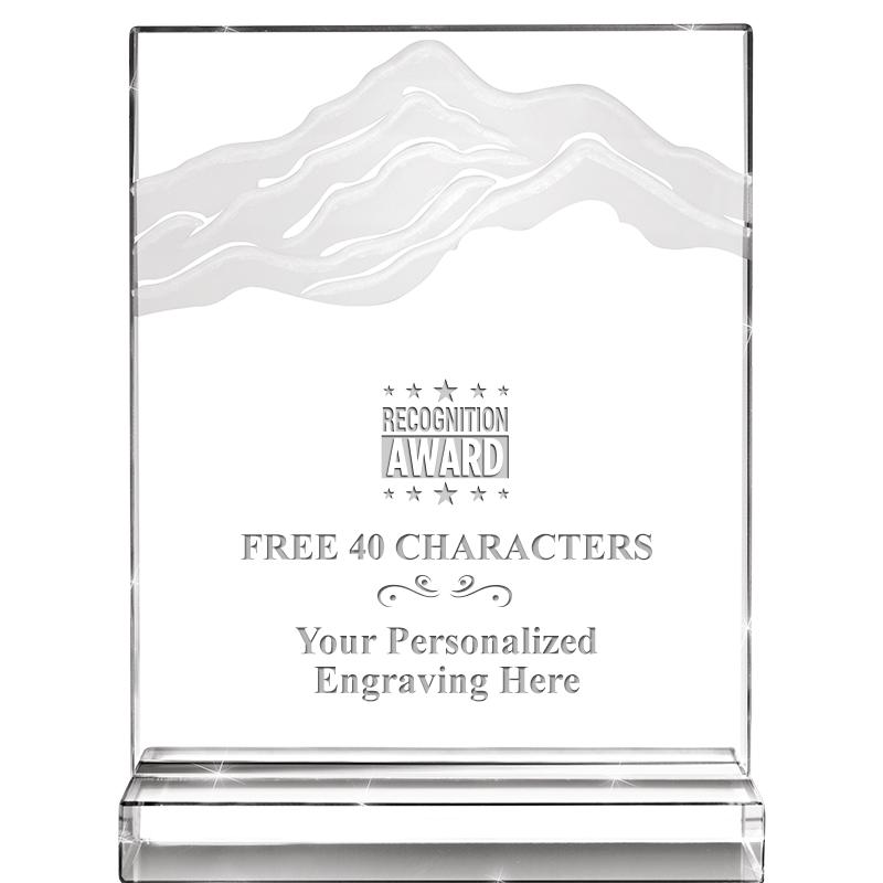 6"x8" CRYSTAL FROSTED MOUNTAIN