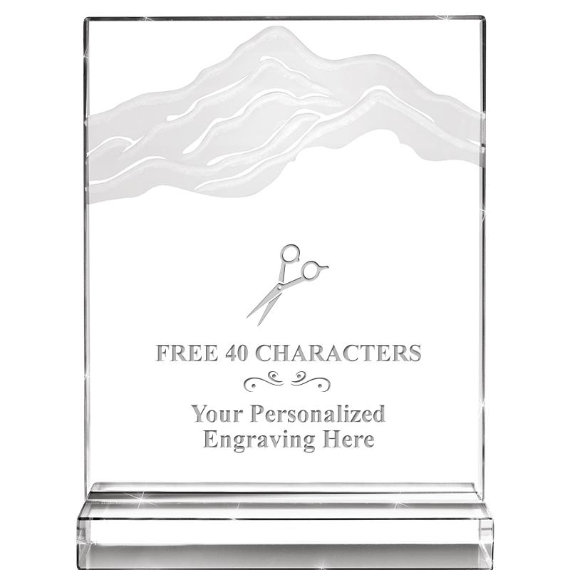 6"x8" CRYSTAL FROSTED MOUNTAIN