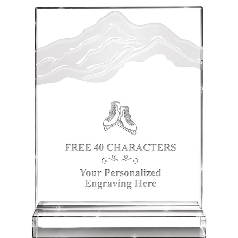 6"x8" CRYSTAL FROSTED MOUNTAIN