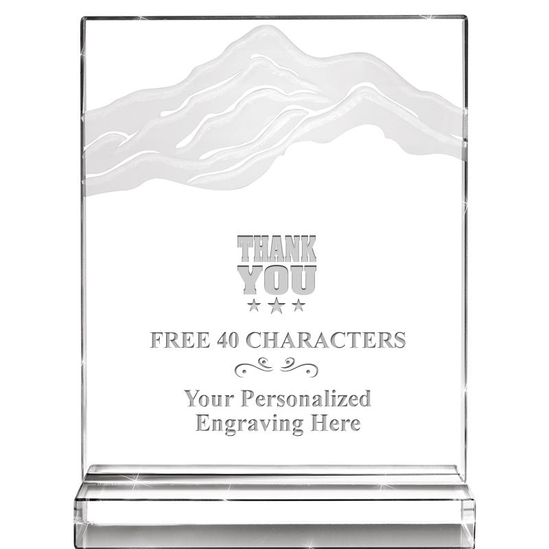 6"x8" CRYSTAL FROSTED MOUNTAIN