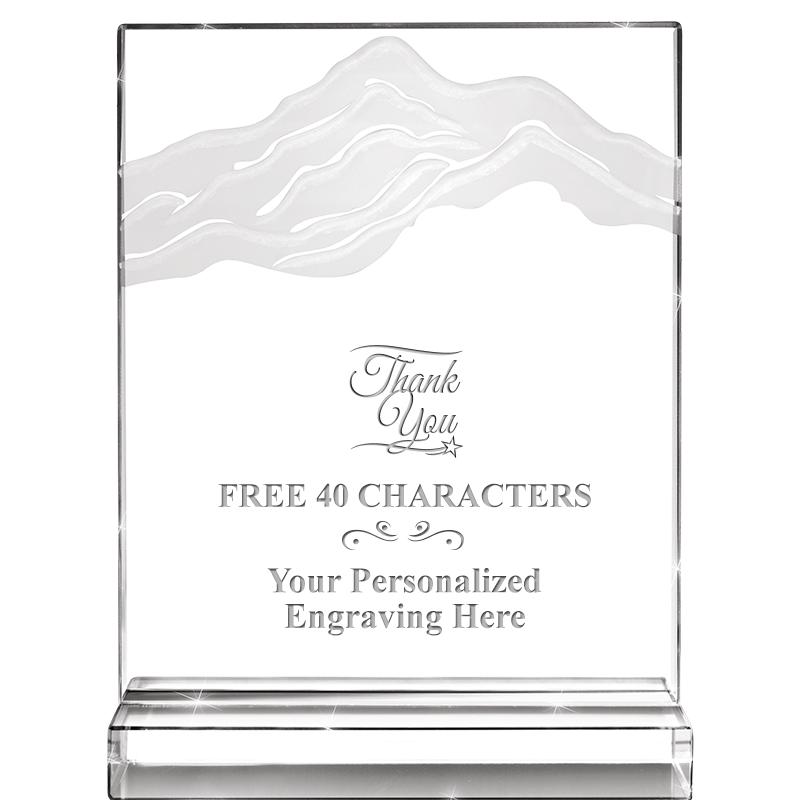 6"x8" CRYSTAL FROSTED MOUNTAIN