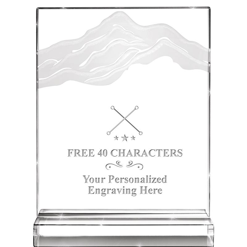 6"x8" CRYSTAL FROSTED MOUNTAIN