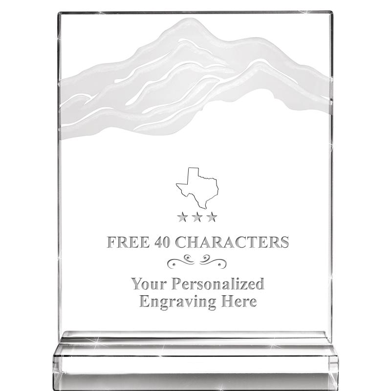 6"x8" CRYSTAL FROSTED MOUNTAIN