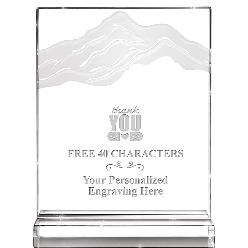 6"x8" CRYSTAL FROSTED MOUNTAIN