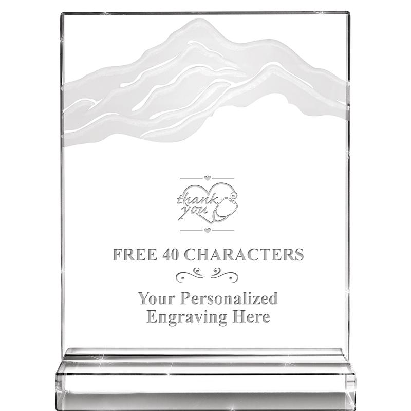 6"x8" CRYSTAL FROSTED MOUNTAIN