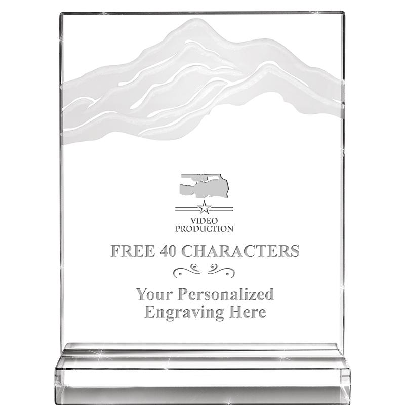 6"x8" CRYSTAL FROSTED MOUNTAIN