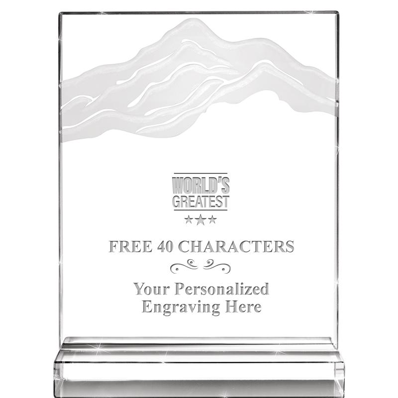 6"x8" CRYSTAL FROSTED MOUNTAIN