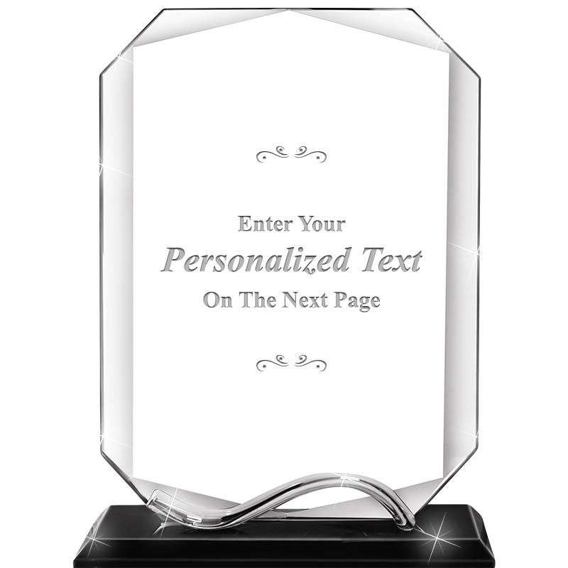 6.5"METAL WAVE MONUMENT CRYSTL