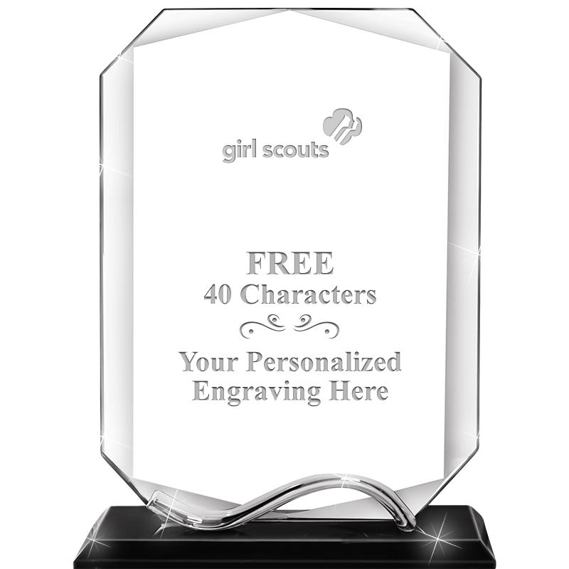 6.5"METAL WAVE MONUMENT CRYSTL