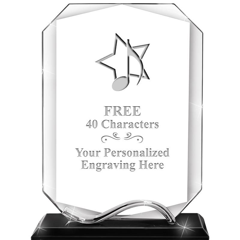 6.5"METAL WAVE MONUMENT CRYSTL