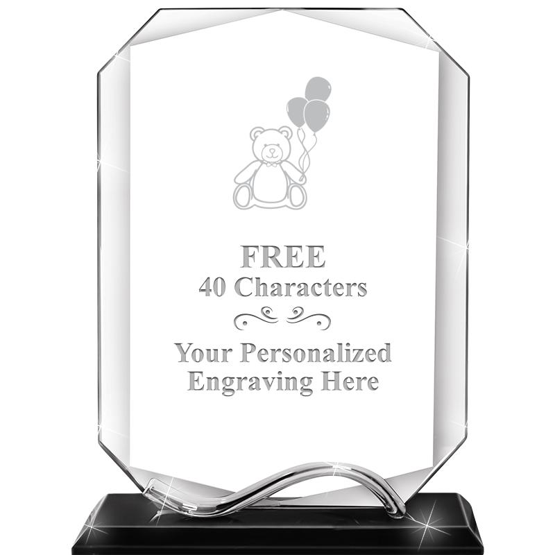 6.5"METAL WAVE MONUMENT CRYSTL