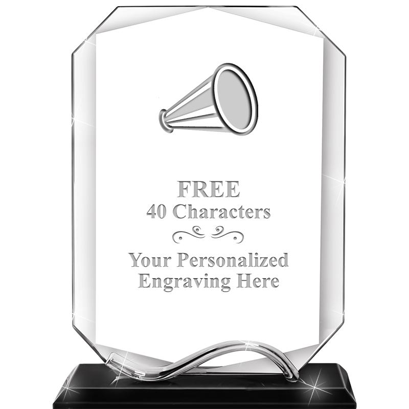 6.5"METAL WAVE MONUMENT CRYSTL