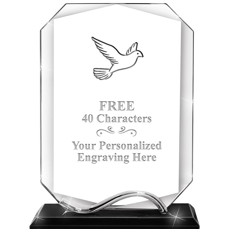 6.5"METAL WAVE MONUMENT CRYSTL