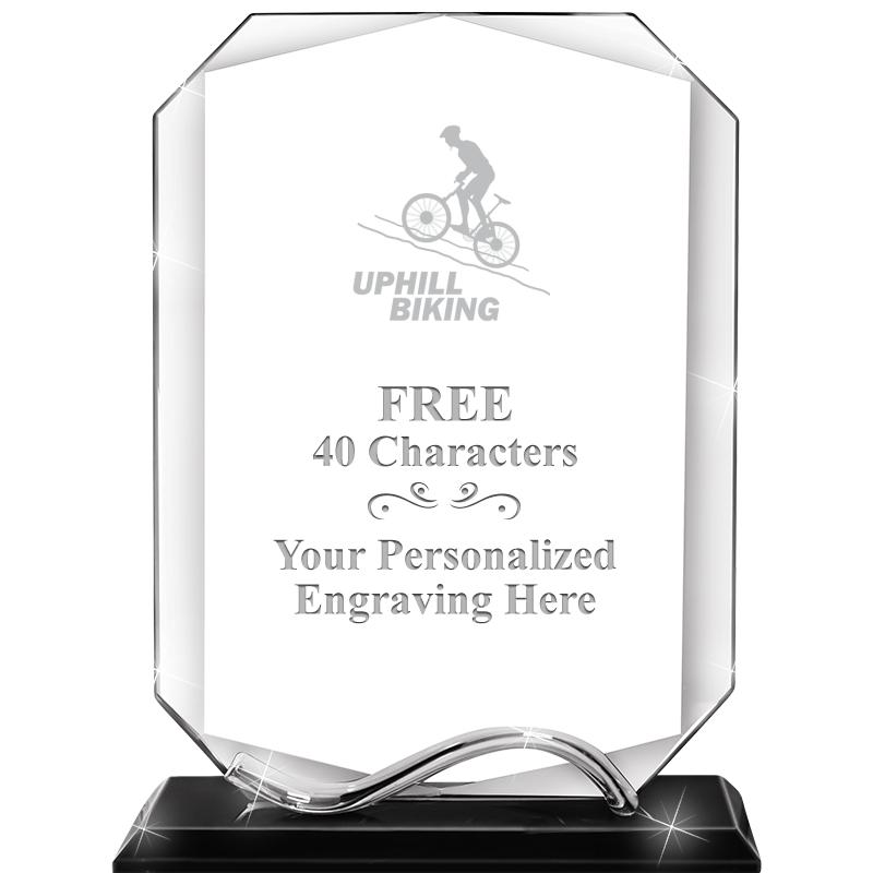 6.5"METAL WAVE MONUMENT CRYSTL