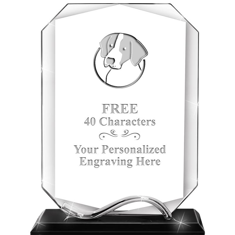 6.5"METAL WAVE MONUMENT CRYSTL