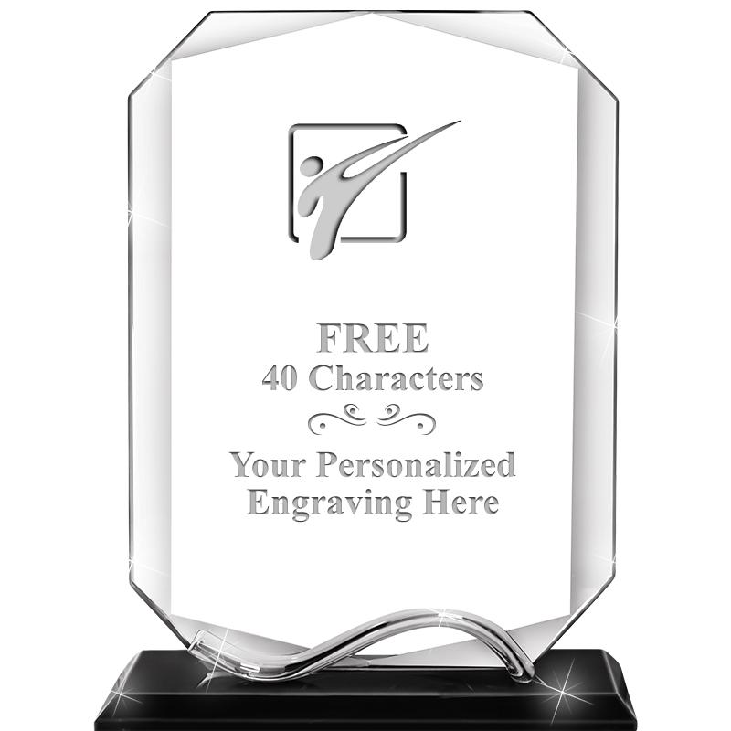 6.5"METAL WAVE MONUMENT CRYSTL