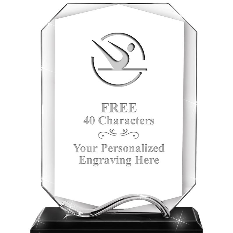 6.5"METAL WAVE MONUMENT CRYSTL