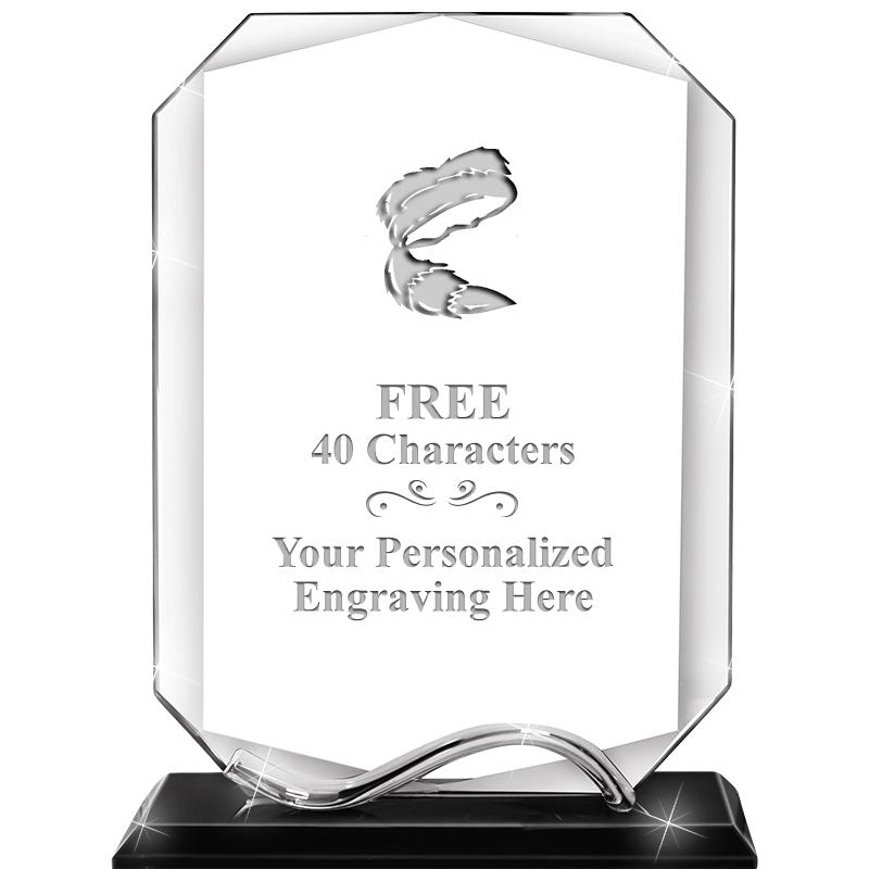 6.5"METAL WAVE MONUMENT CRYSTL