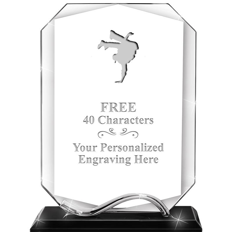 6.5"METAL WAVE MONUMENT CRYSTL