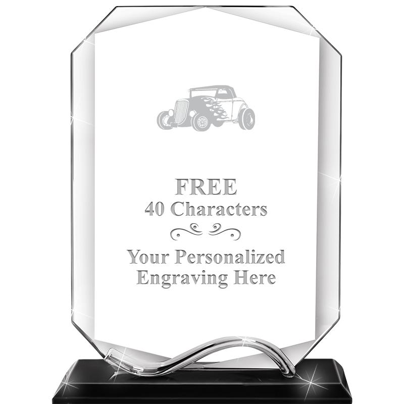 6.5"METAL WAVE MONUMENT CRYSTL