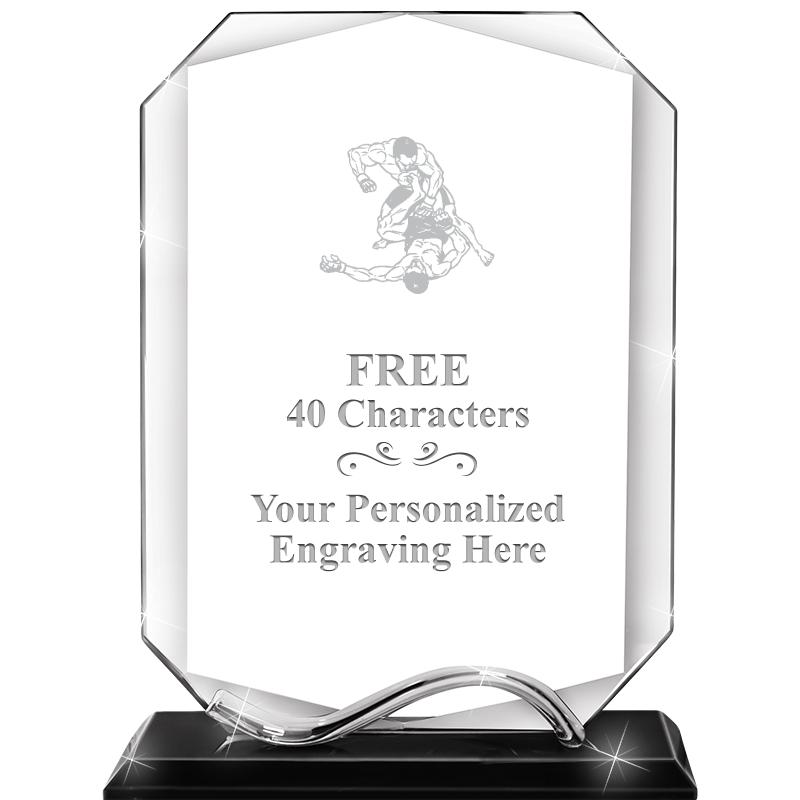 6.5"METAL WAVE MONUMENT CRYSTL